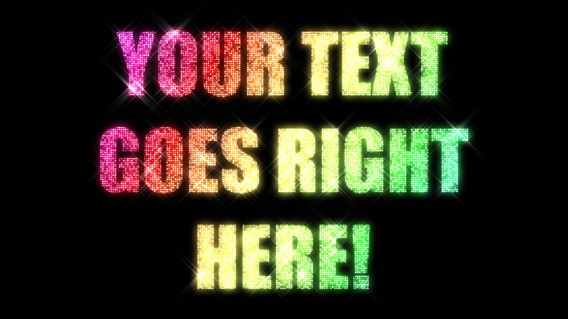 Sparkling LED Text Custom logo animations and video loops for mobile