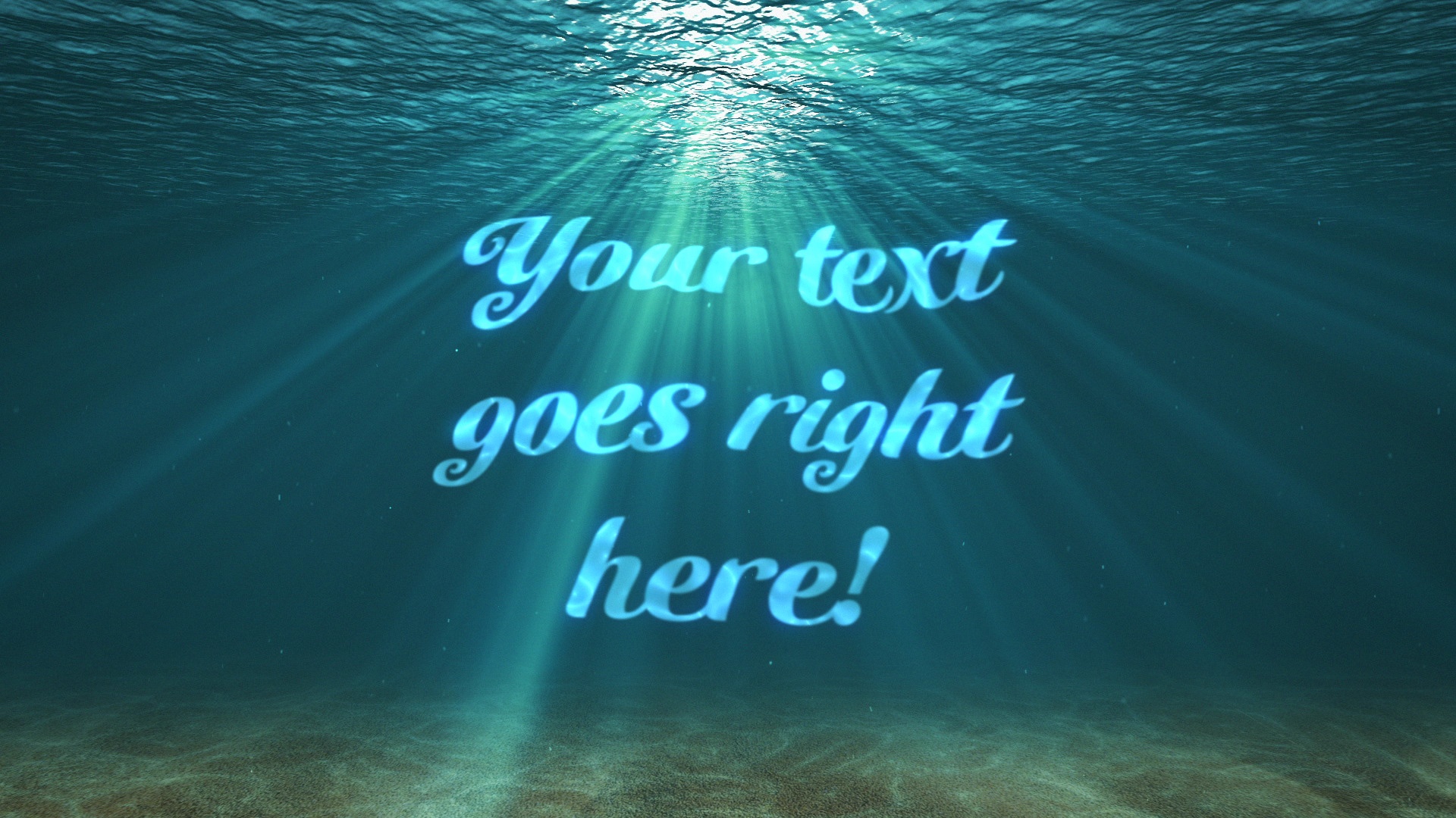 Underwater Text Custom logo animations and video loops for mobile DJs