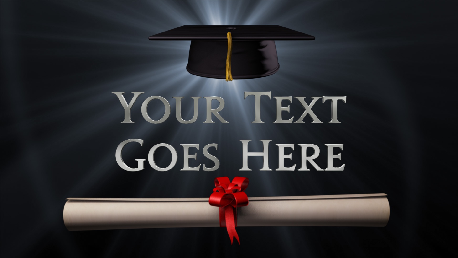 Graduation Text | Custom logo animations and video loops for mobile DJs