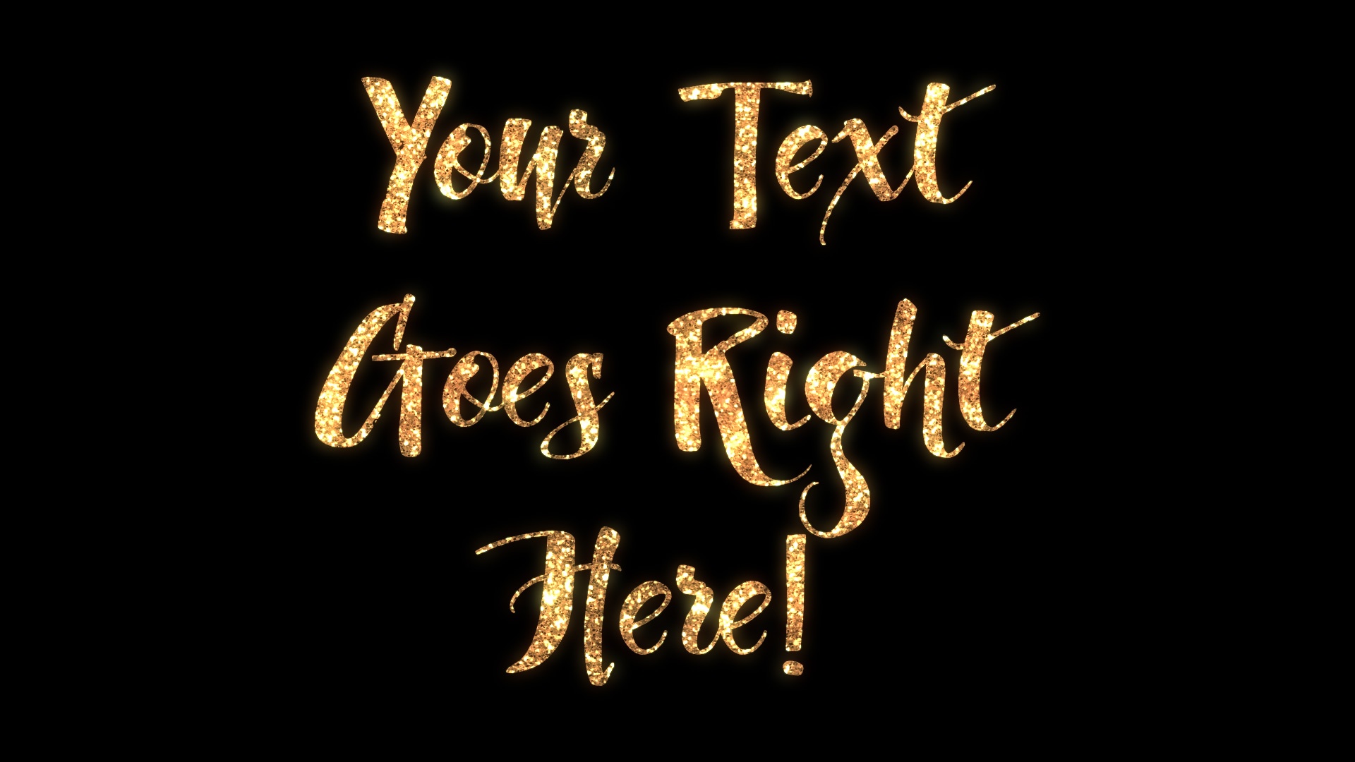 Handwritten Glitter Text Custom logo animations and video loops for
